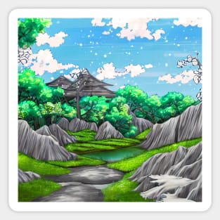 Anime Style Landscape Sticker